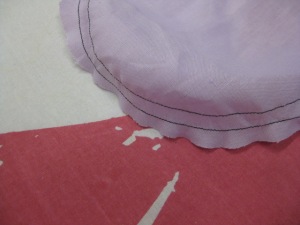 The result is a smooth seam line ready for insertion into armhole.